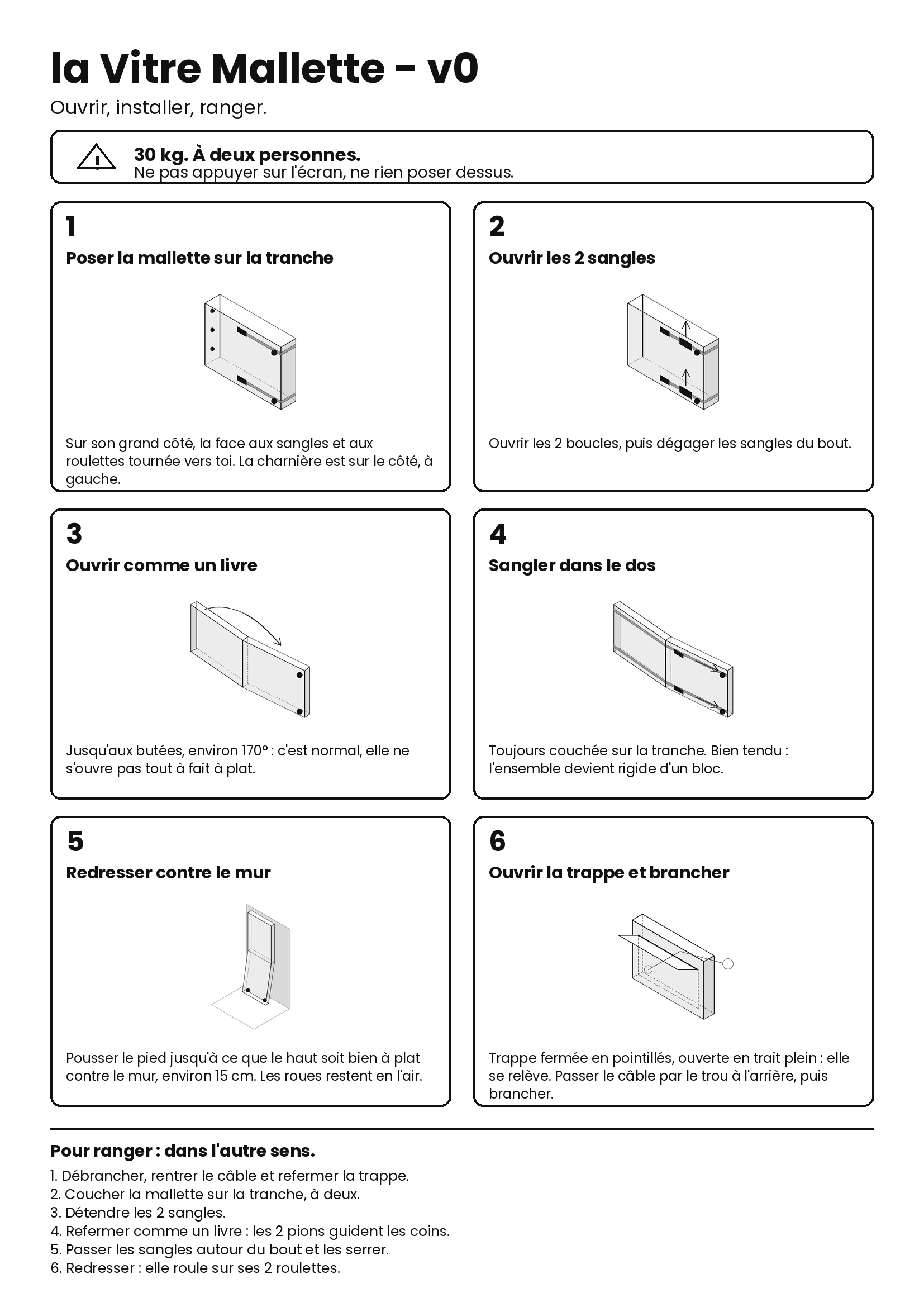 Setup plan for the la Vitre Carry Case